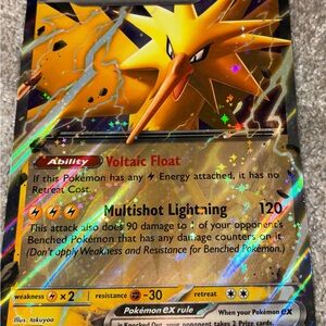 Zapdos extra Large Pokémon Card with Holographic Design